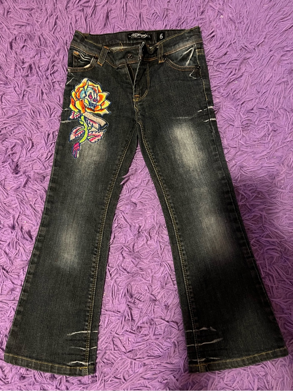 Y2K kids Ed Hardy jeans size 6